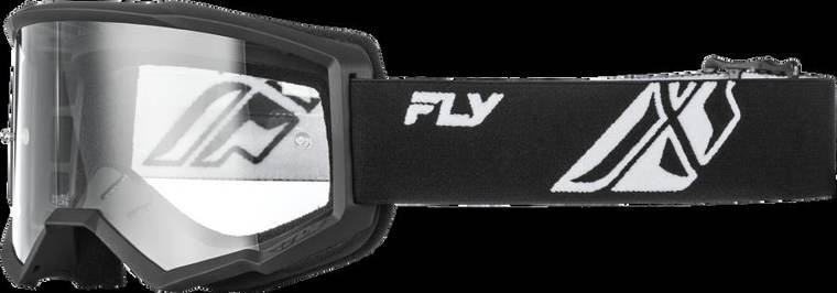 Youth Focus Goggle Black/White W/ Clear Lens