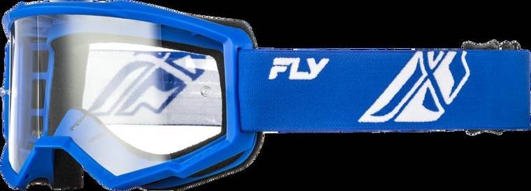 Focus Goggle Blue/White W/ Clear Lens
