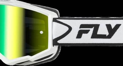 Zone Goggle White/Black W/ Iridescent Grn Mirror Lens for sale