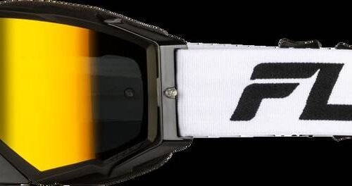 Zone Pro Goggle White/Blk/Gold W/ Gold Mirror/Smoke Lens for sale