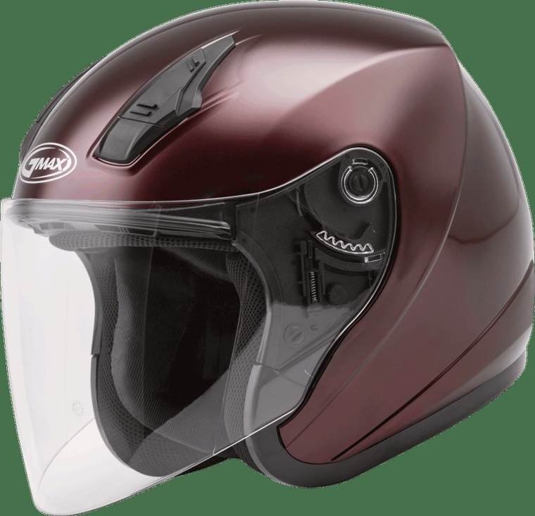 Of-17 Open-Face Helmet Wine Red 2x