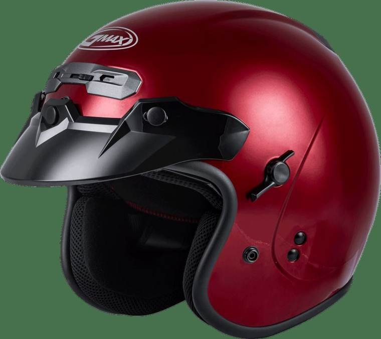 Gm-32 Open-Face Helmet Candy Red Sm