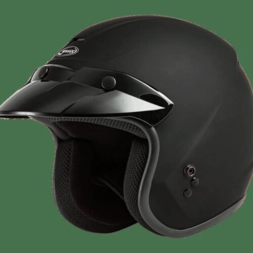 Of-2 Open-Face Helmet Matte Black Lg for sale