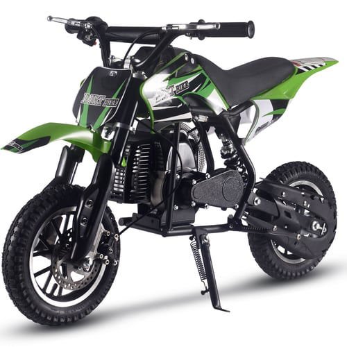 Alien DLX Kids Gas Dirt Bike, 50cc 2-Stroke, Age 6 and up - Green