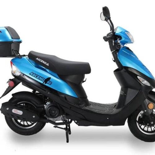 Ascend R-2 50cc Street Scooter, Automatic, Front Disc Brake, LED Headlight, Trunk Included, 50 State Legal for sale