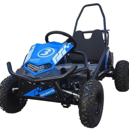 TrailMaster Cheetah 3 Kids Mini Go Kart, 80cc gas engine, seat belt, Kids Ages 4-9