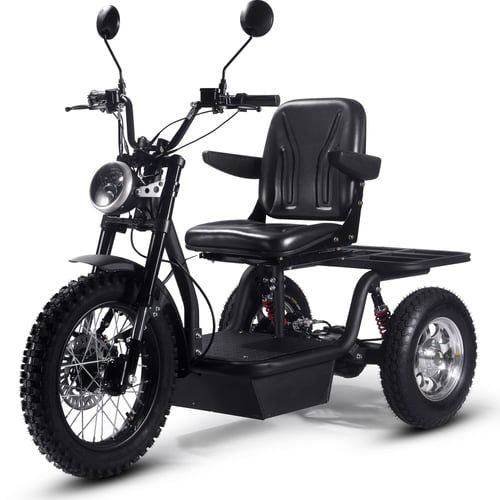 Electric Mobility Scooter 3-Wheeler Personal Transporter 1800w, Hydraulic Front Disc Brake, Full Suspension