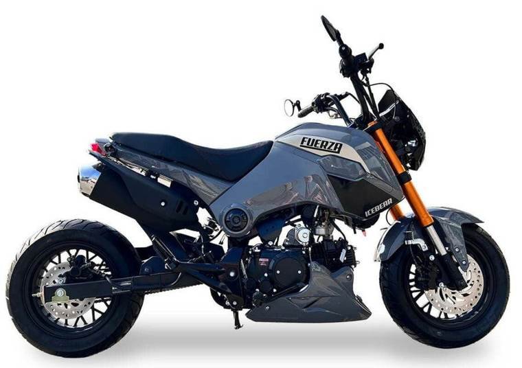 Fuerza 125cc Motorcycle, 4-Speed Manual, Dual Disc Brakes, 12 inch Aluminum Wheels, 50 State Legal