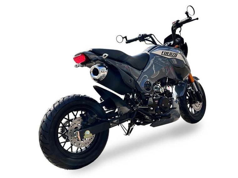 Fuerza 125cc Motorcycle, 4-Speed Manual, Dual Disc Brakes, 12 inch Aluminum Wheels, 50 State Legal