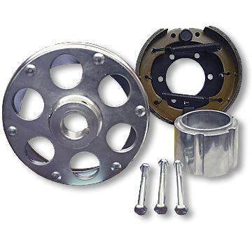 2552 Go Kart Drum Brake Assembly, 6", 1" ID Uni-Hub, 1/4 in. Keyway, with Spacer & Hardware for sale