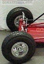1125 6" Aluminum Tri-Star Go Kart Front Wheel and Tire Assembly for sale