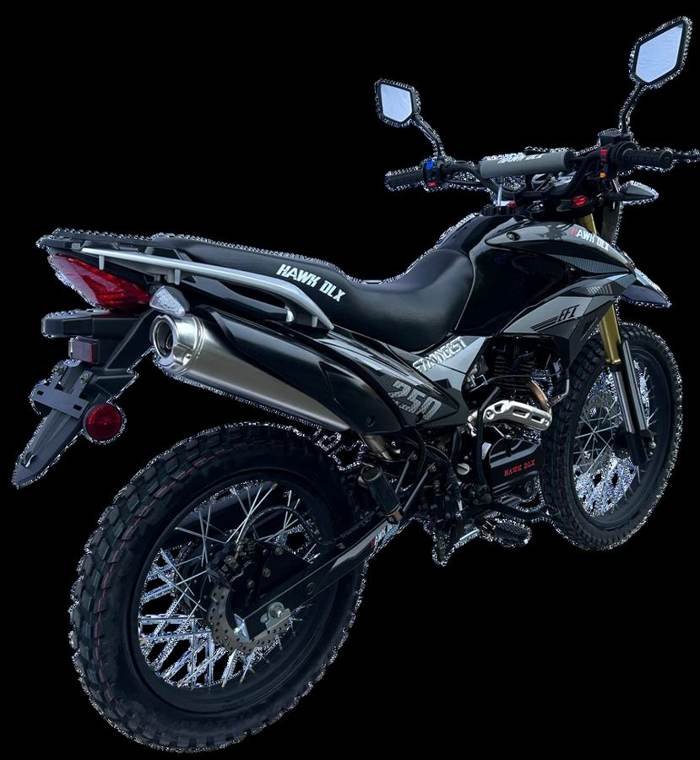 Hawk DLX 250cc Fuel Injected Dual Sport Dirt Bike, 5-Speed Manual, Electric Start, 21/18 inch Wheels, Ages 16 and up