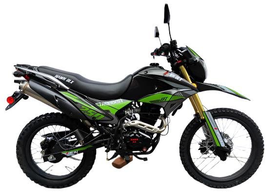 Hawk DLX 250cc Fuel Injected Dual Sport Dirt Bike, 5-Speed Manual, Electric Start, 21/18 inch Wheels, Ages 16 and up - Green