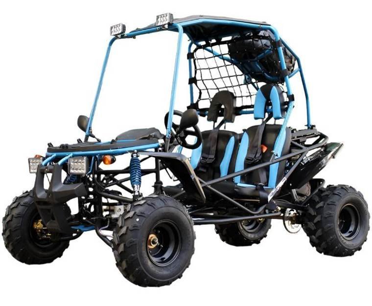 Pathfinder Mid-Size Kids Go Kart, 208cc 7.5hp Gas Engine, Electric Start, Torque Converter with Reverse, Ages 8 and up
