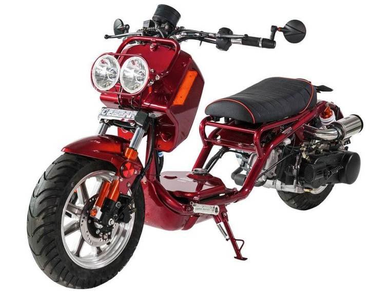 Maddog Gen IV 150cc Street Scooter, Automatic, Front Disc Brake, 12 inch Aluminum Wheels, LED Lights, Digital Speedometer, 50 State Legal