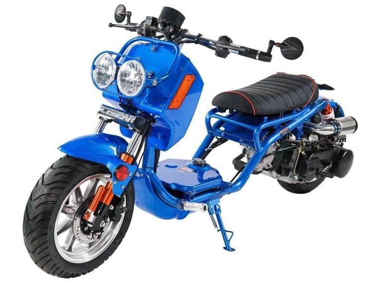 Maddog Gen IV 150cc Street Scooter, Automatic, Front Disc Brake, 12 inch Aluminum Wheels, LED Lights, Digital Speedometer, 50 State Legal