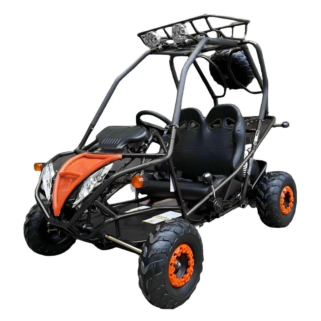 PGO 200GVA Kids Gas Go Kart, 6.5hp 196cc engine with Electric Start, Automatic Torque Converter with Reverse, Kids Ages 7-12
