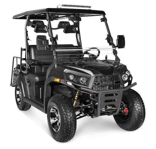 Rover 200 Gas Golf Cart, Electronic Fuel Injection, Automatic with Reverse, Deluxe Alloy Wheels, Windshield Included