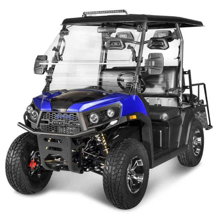 Rover 200 Gas Golf Cart, Electronic Fuel Injection, Automatic with Reverse, Deluxe Alloy Wheels, Windshield Included