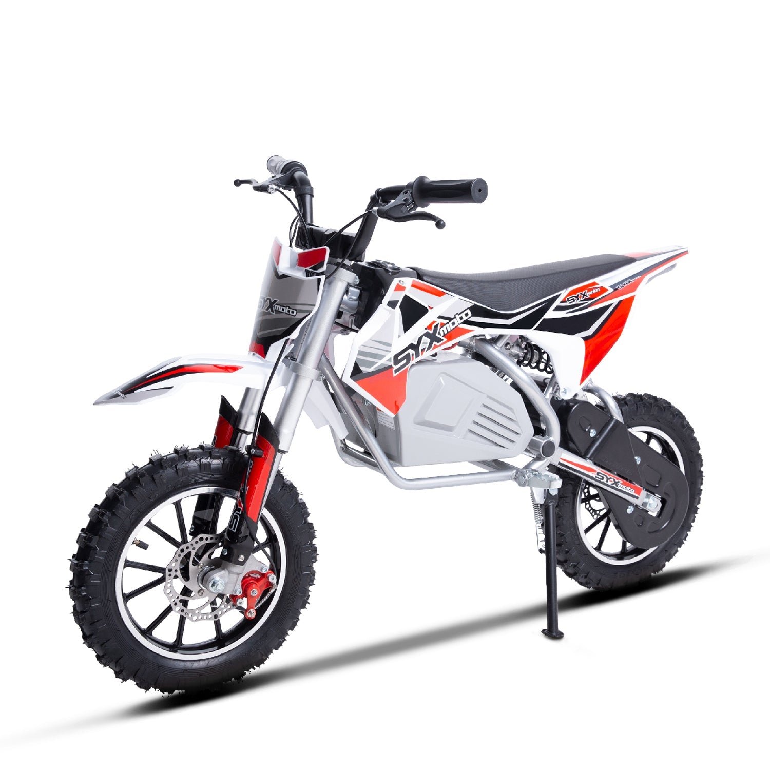 SYX MOTO KBE 500W Kids Electric Dirt Bike | 36V Mini Off-Road E-Bike for Beginners - Red/Grey