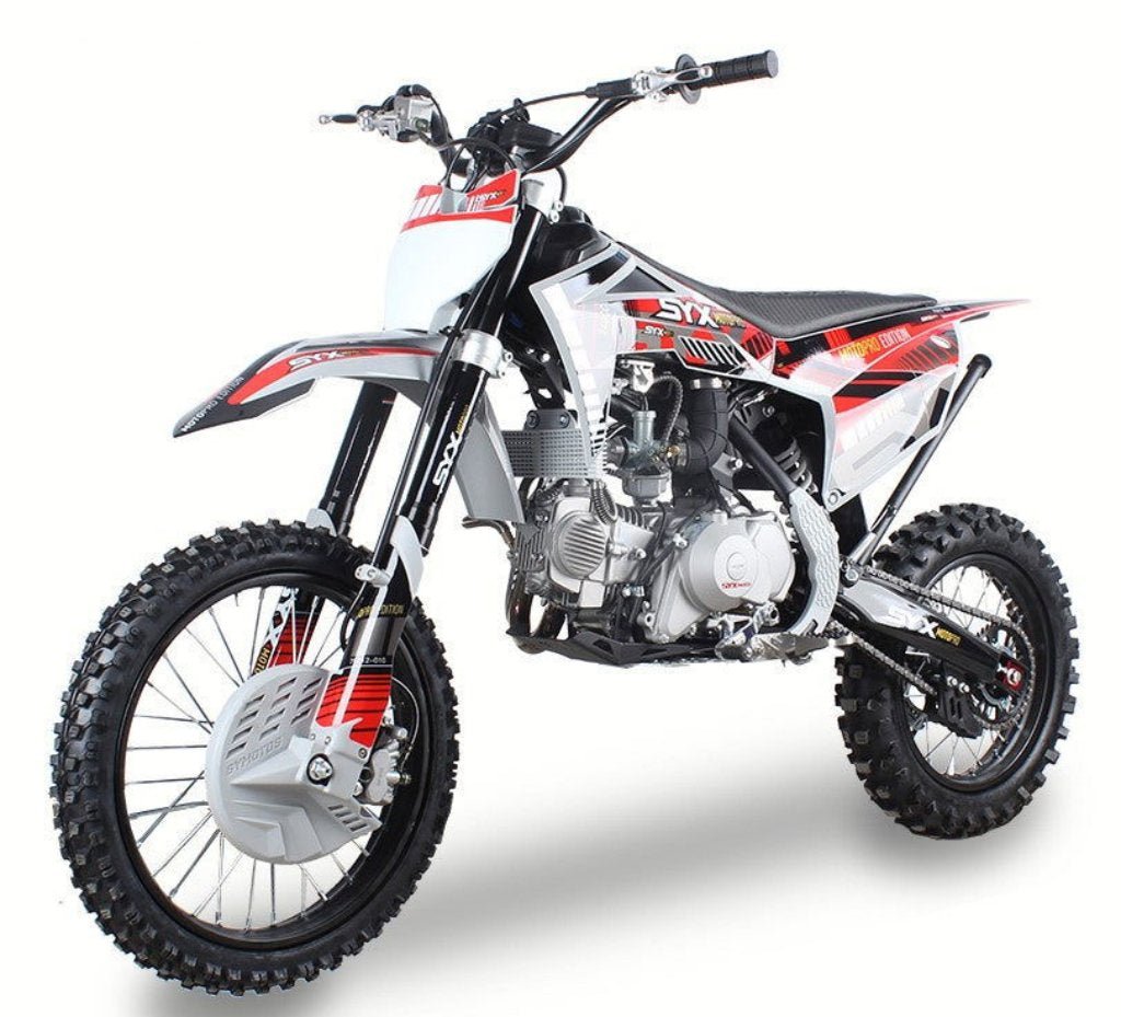 SYX Moto Pro 190cc 4-Stroke Gas Dirt Bike 5-Speed Manual Electric Start (17/14), Ages 16 and up - Red