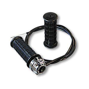 Throttle Kit, Deluxe, 50 in. Lined Conduit, 54 in. Cable (7x7 Type), Deluxe Dummy Grip, for 7/8 in. OD Handlebars