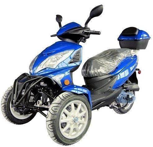 Topstar 50cc Trike, 3-Wheel Motorcycle, Automatic Shifting, Trunk, 12-inch Wheels for sale