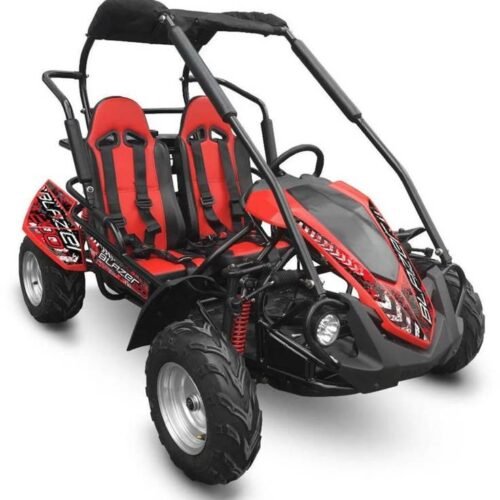 TrailMaster Blazer 200R MID-Size Go Kart, 7.5hp Torque Converter, Electric Start Reverse, Kids Ages 7-12