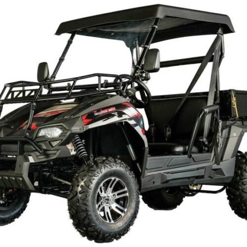 TrailMaster Challenger 200EUX UTV Side-by-Side, Front Cargo Rack, Rear Dump Bed, Deluxe Alloy Wheels, LED Light Bar for sale
