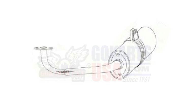 REF 29-2: MUFFLER WITH HEADER COMP, for TrailMaster Challenger 200 UTV Side-by-side (6000229150G001A)