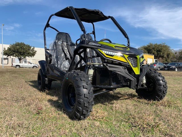 TrailMaster Cheetah 8 Mid-Sized Go Kart - 7.5hp, Torque Converter, Electric Start, Automatic with Reverse, Ages 12 and up - Green