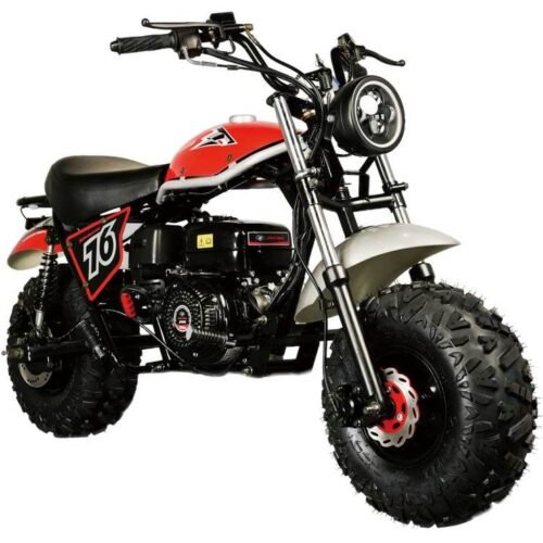 TrailMaster Hurricane 200 PRO Mini Bike, 196cc 6.5hp with Electric Start, Torque Converter, Dual Disc Brakes, Front & Rear Suspension, LED Headlight