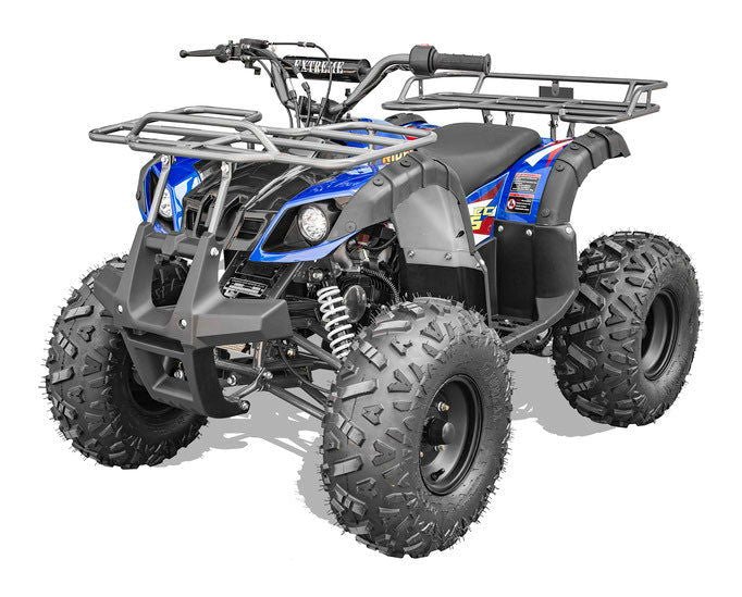 TrailMaster T125U Rancher 125cc ATV, Automatic with Reverse, Front Bumper, Front Rack, Rear Rack, Ages 9-12 - Blue