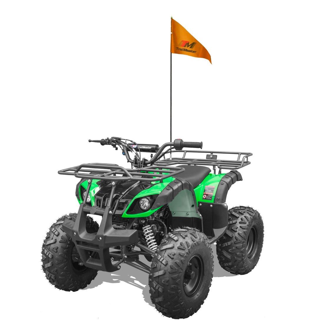 TrailMaster T125U Rancher 125cc ATV, Automatic with Reverse, Front Bumper, Front Rack, Rear Rack, Ages 9-12 - Green