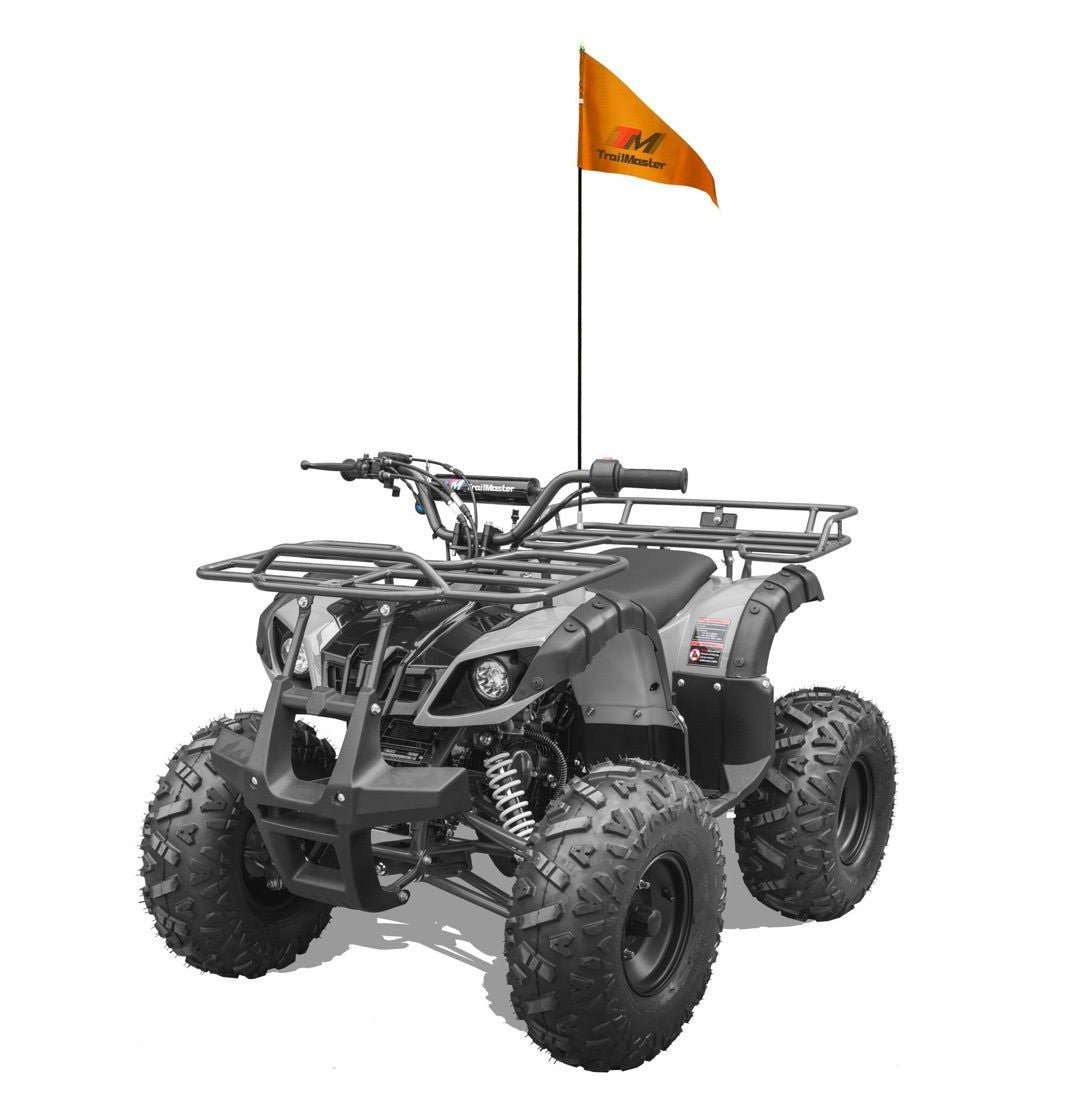 TrailMaster T125U Rancher 125cc ATV, Automatic with Reverse, Front Bumper, Front Rack, Rear Rack, Ages 9-12 - Grey