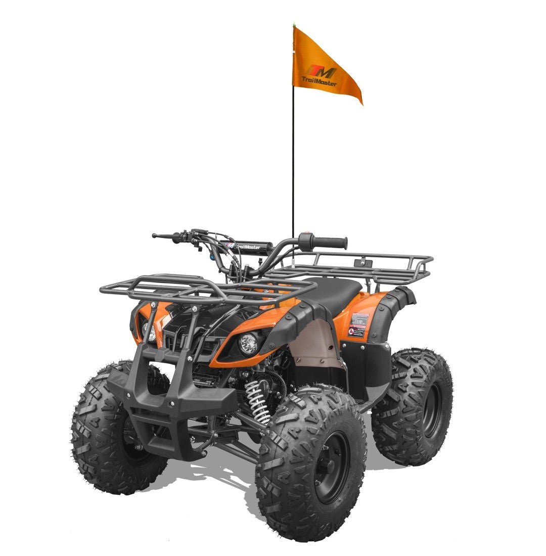 TrailMaster T125U Rancher 125cc ATV, Automatic with Reverse, Front Bumper, Front Rack, Rear Rack, Ages 9-12 - Orange