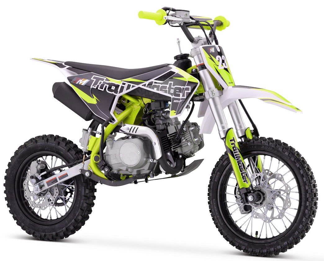 TrailMaster TM23 125cc Dirt Bike, 4-Speed Auto, Electric Start (14/12), Ages 12 and up - Green