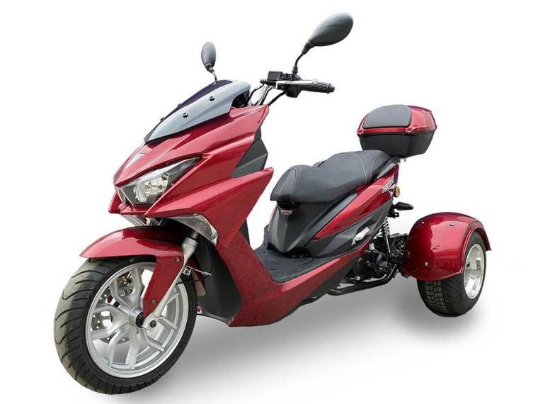 Trifecta 150cc Street Trike, Automatic, Disc Brakes, Aluminum Wheels, Trunk and Windshield Included