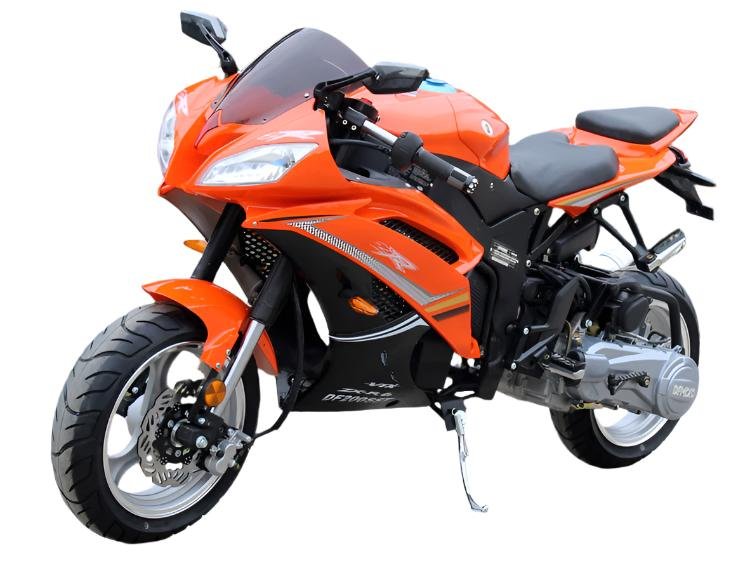 Wasp 200 Sport Motorcycle, Automatic Shifting, Hydraulic Disc Brakes, 13-inch Alloy Wheels - Orange