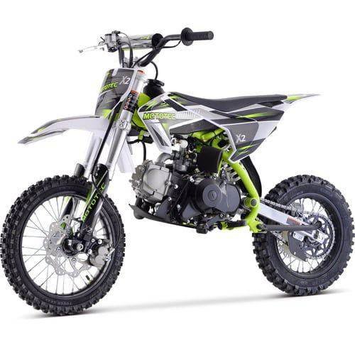X2 Kids Gas Dirt Bike, Electric Start 110cc 4-Stroke, Semi Automatic, 14/12 inch Wheels, Ages 12 and up