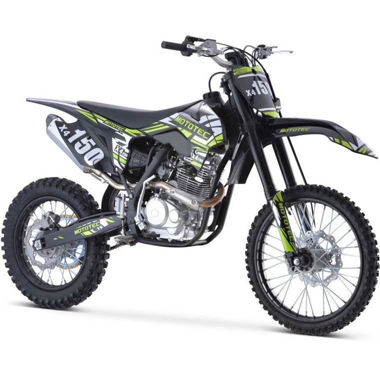 X4 150cc Dirt Bike, 4-Stroke, Electric Start, Manual 5-Speed, 19/16 inch Wheels